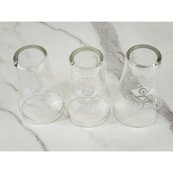 Coca Cola Coke Bell Shaped Clear Tall Glass 12oz 75th Anniversary 1977 x3 Vtg - Picture 11 of 13